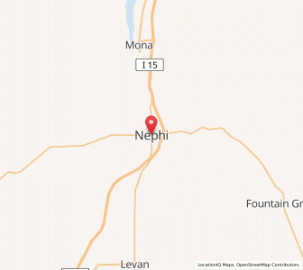 Map of Nephi, Utah