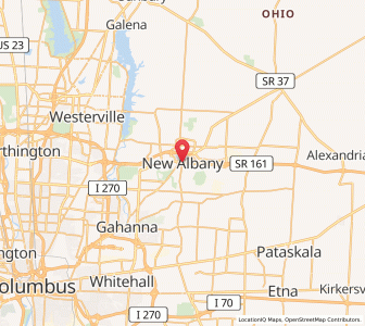 Map of New Albany, Ohio