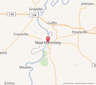 Map of New Harmony, Indiana