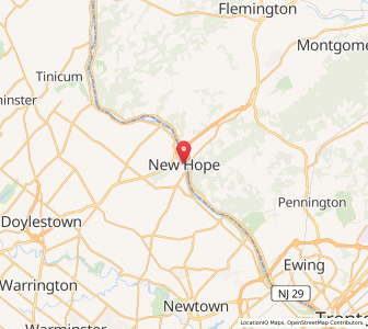 Map of New Hope, Pennsylvania