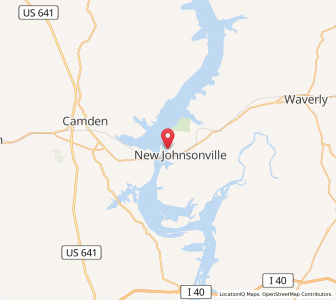 Map of New Johnsonville, Tennessee