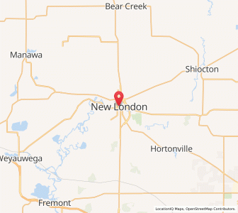 Map of New London, Wisconsin