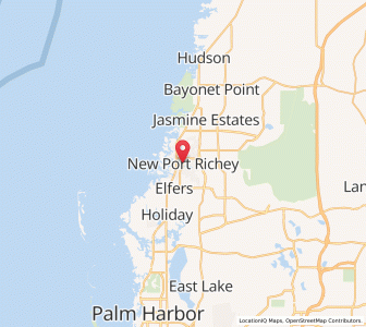 Map of New Port Richey, Florida