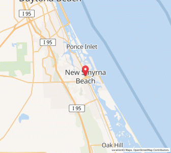 Map of New Smyrna Beach, Florida