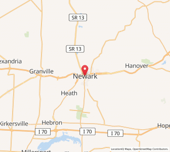 Map of Newark, Ohio