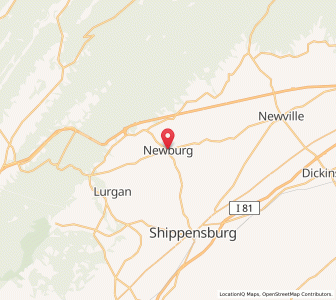 Map of Newburg (Cumberland County), Pennsylvania