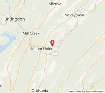 Map of Newton Hamilton, Pennsylvania