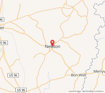 Map of Newton, Texas