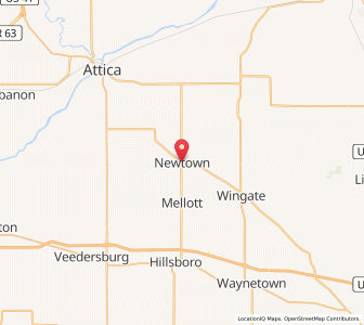 Map of Newtown, Indiana
