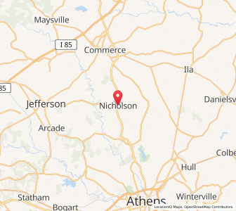 Map of Nicholson, Georgia