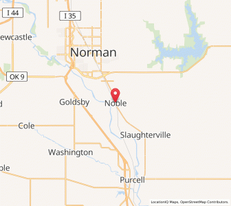 Map of Noble, Oklahoma