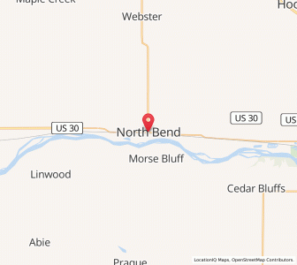 Map of North Bend, Nebraska