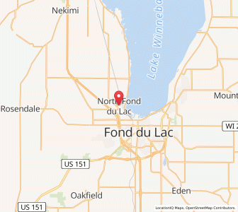 Map of North Fond du Lac, Wisconsin