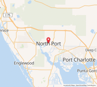 Map of North Port, Florida