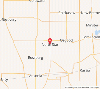 Map of North Star, Ohio