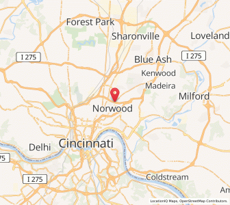 Map of Norwood, Ohio