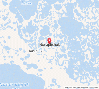 Map of Nunapitchuk, Alaska