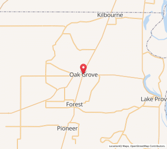 Map of Oak Grove, Louisiana