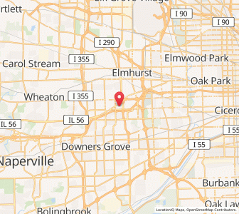 Map of Oakbrook Terrace, Illinois