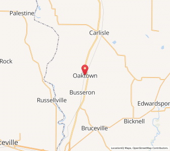Map of Oaktown, Indiana