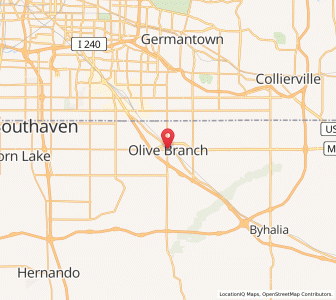 Map of Olive Branch, Mississippi