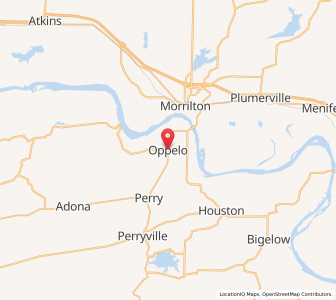 Map of Oppelo, Arkansas