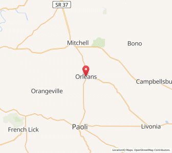 Map of Orleans, Indiana