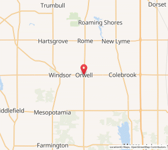 Map of Orwell, Ohio