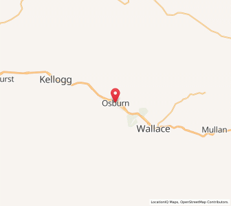 Map of Osburn, Idaho