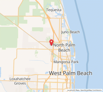 Map of Palm Beach Gardens, Florida