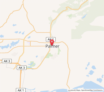 Map of Palmer, Alaska
