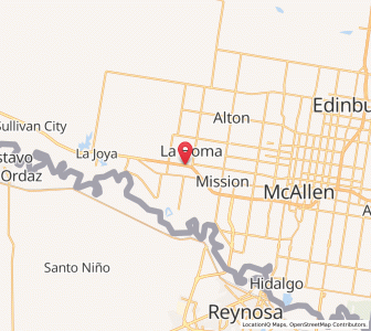 Map of Palmview, Texas