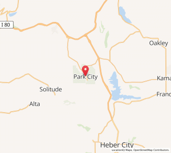 Map of Park City, Utah