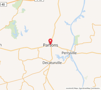 Map of Parsons, Tennessee