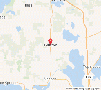 Map of Pellston, Michigan