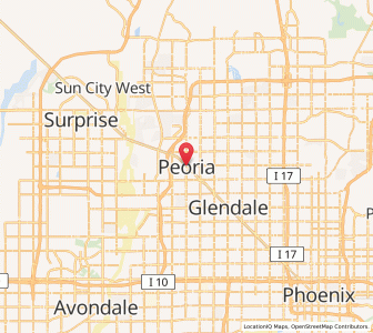 Map of Peoria, Arizona
