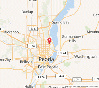 Map of Peoria Heights, Illinois