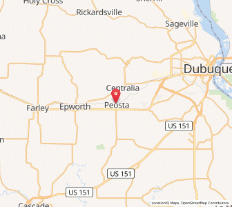 Map of Peosta, Iowa