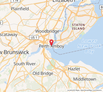 Map of Perth Amboy, New Jersey