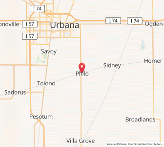 Map of Philo, Illinois