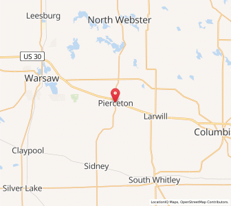 Map of Pierceton, Indiana