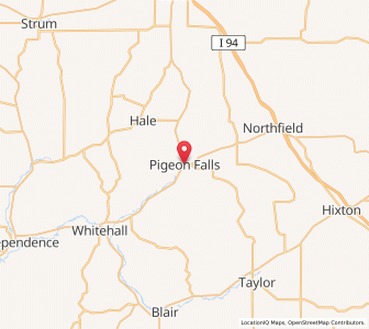 Map of Pigeon Falls, Wisconsin