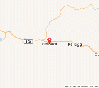 Map of Pinehurst, Idaho