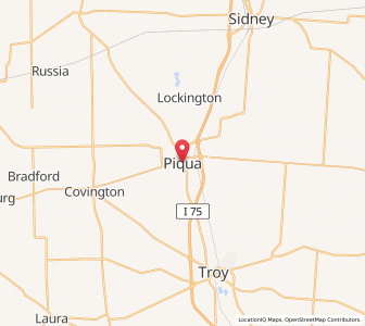 Map of Piqua, Ohio
