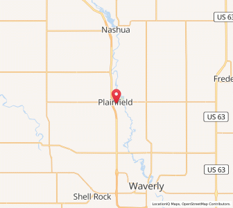Map of Plainfield, Iowa