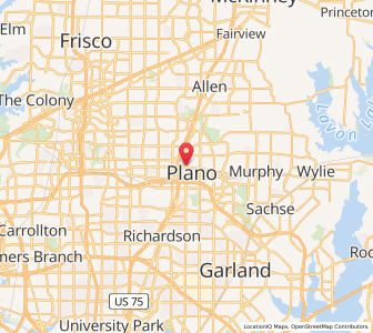 Map of Plano, Texas