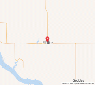 Map of Platte, South Dakota
