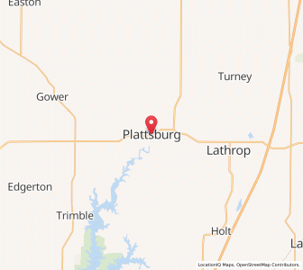 Map of Plattsburg, Missouri