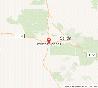 Map of Poncha Springs, Colorado