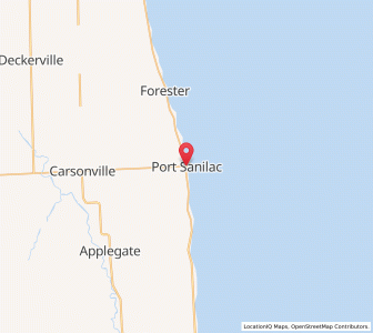 Map of Port Sanilac, Michigan